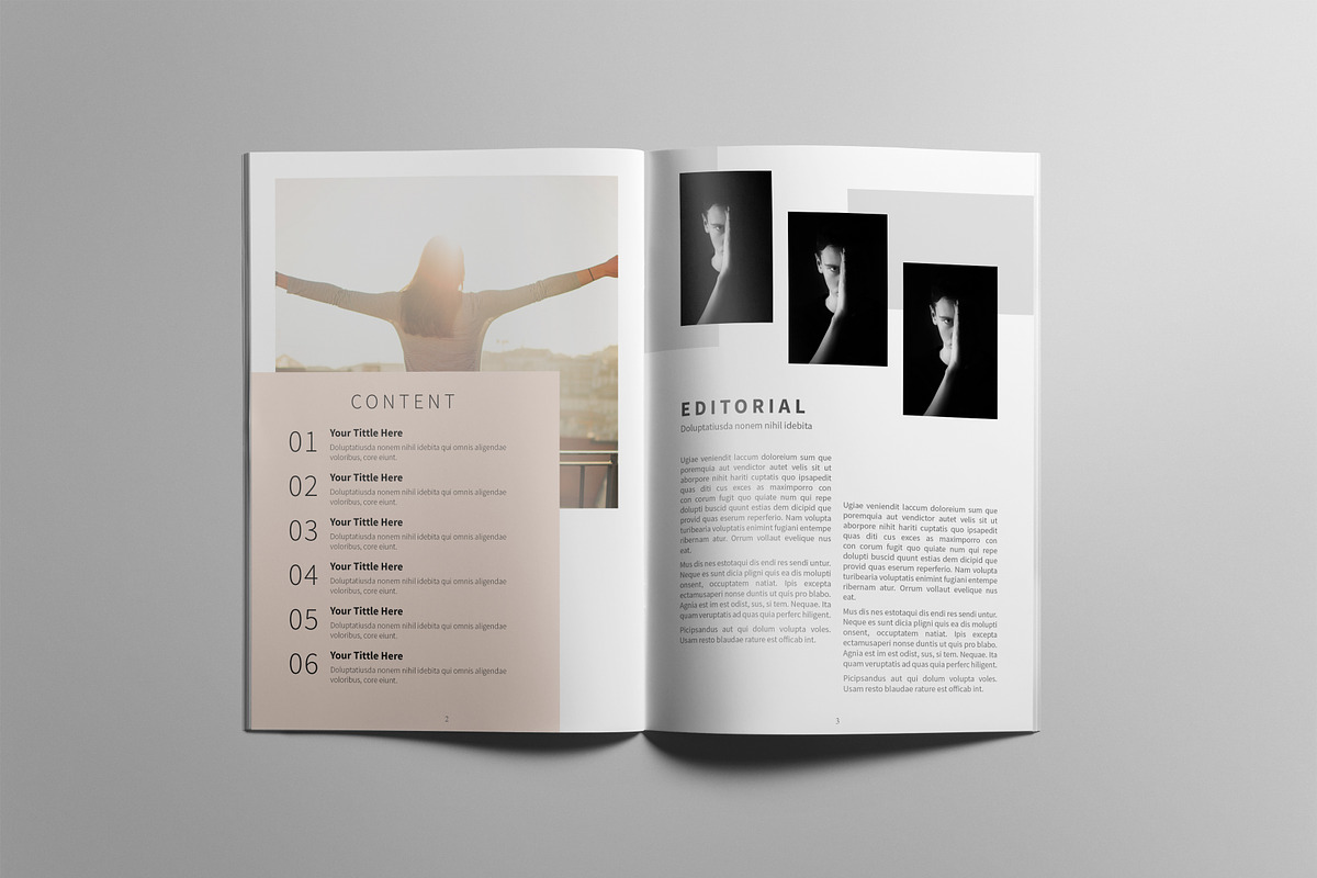 Simple Magazine Template, a Magazine Template by BoriesBechker (Photo 3 of 15)