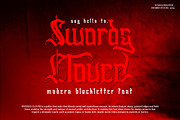 Swords Clover - Modern Blackletter, a Blackletter Font by Dhabee (Thumbnail 1 of 15)