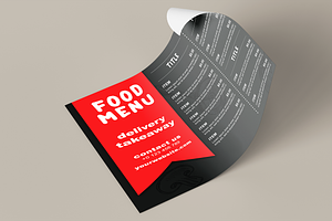 One Page Menu, a Print Template by Tzochko