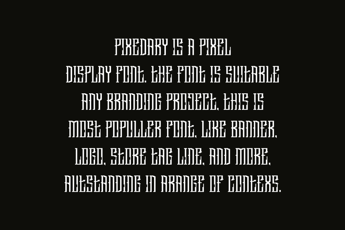 Pixedary - Pixel Font, a Serif Font by QR Design Studio (Photo 4 of 6)