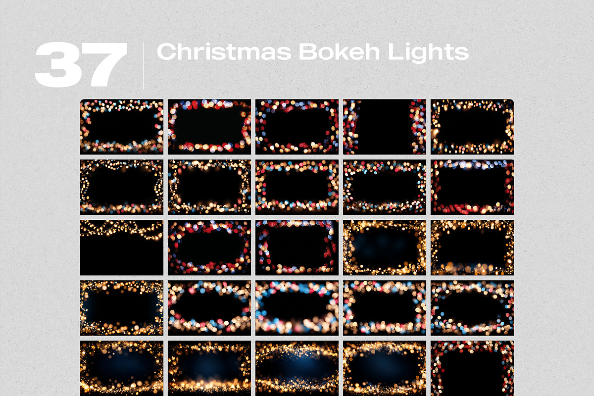 Christmas Bokeh Lights Overlays, a Texture Graphic by PhotoSpirit (Photo 8 of 8)