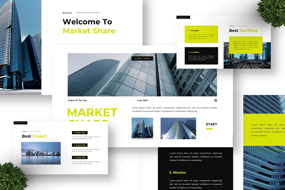 Market Share - Business Powerpoint preview 3