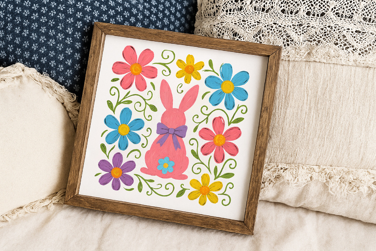 Boho Floral Easter Png, Easter Png, an Illustration by Libby Wishes (Photo 2 of 6)