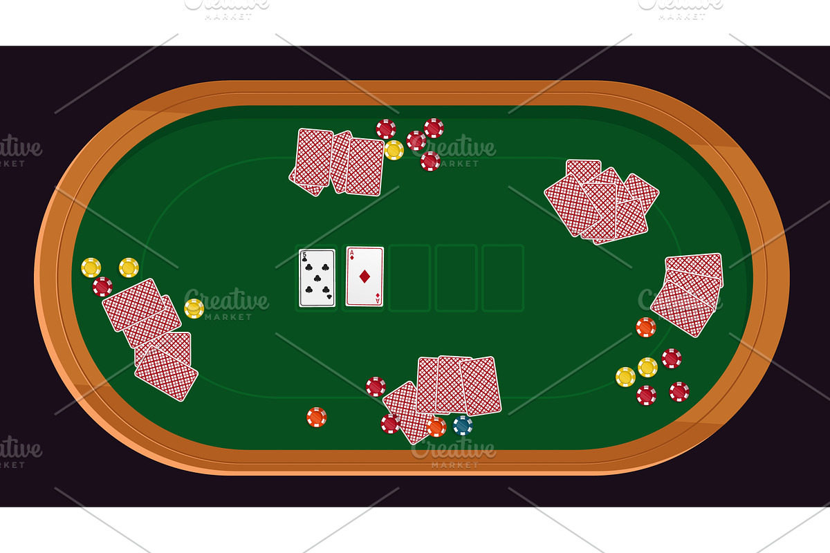 Poker table with cards. Vegas casino, a Sport Illustration by Vectorbuum
