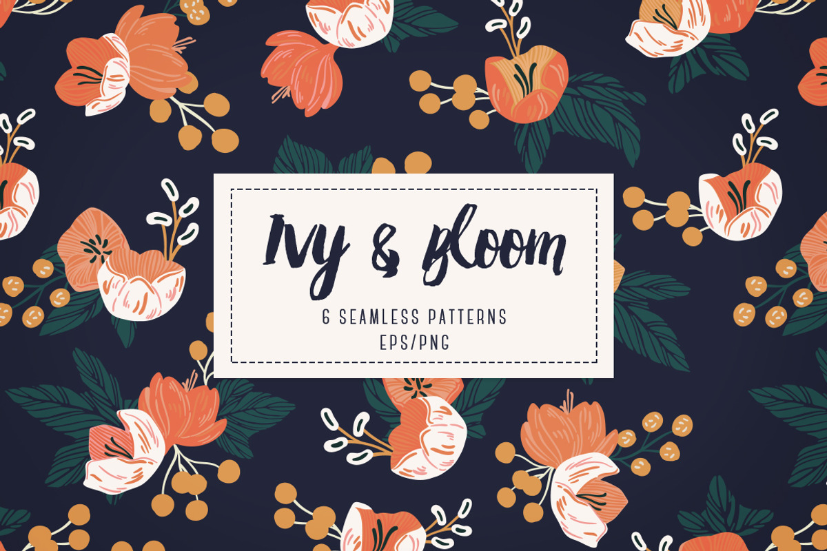 Ivy & Bloom - Seamless Patterns, a Pattern Graphic by Petite Salade (Photo 1 of 4)