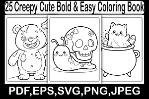 Creepy Cute Bold & Easy Coloring, a Seasonal Illustration by Design Station