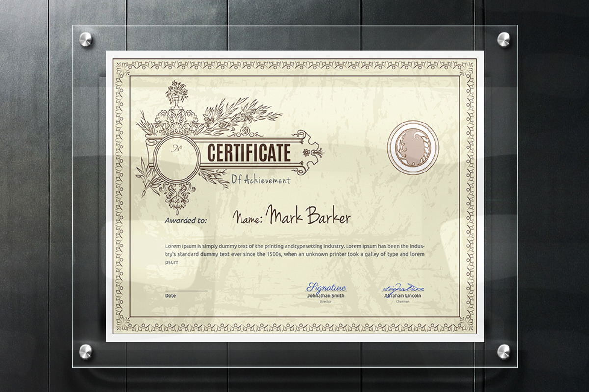 Certificate Word | PSD | AI, a Stationery Template by Curve Design (Photo 2 of 3)