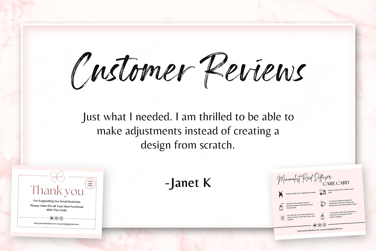 Minimalist Reed Diffuser Care Card, a Templates & Theme by Snapybiz (Photo 4 of 10)