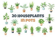 Beautiful House Plants In Pots, a Decorative Illustration by Art Design (Thumbnail 1 of 7)