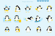 Cute Penguin Illustrations, an Illustration by Ilia Design (Thumbnail 4 of 6)