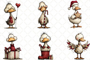 Christmas Duck Clipart, an Illustration by Black Bird Studio (Thumbnail 5 of 6)