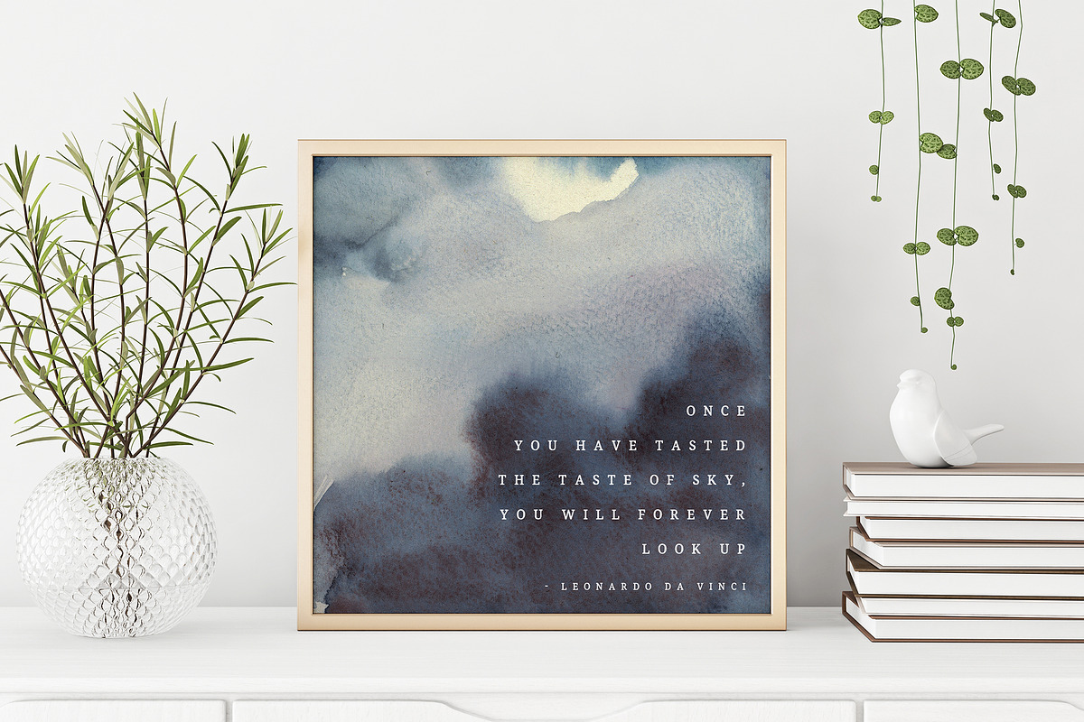 Dark Sky watercolor background, a Background Graphic by swiejko (Photo 5 of 7)