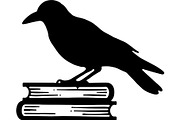 Raven on Books SVG Bundle, an Object Graphic by Designer_Momina (Thumbnail 11 of 19)