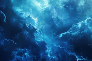 Dramatic Blue Cloudscape, a Nature Photo by Ales Munt