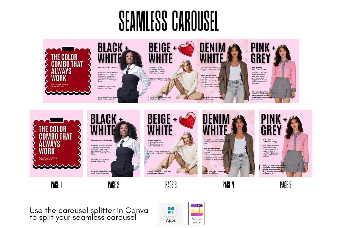 15 Fashion Instagram Carousel Design, a Social Media Template by thecyella.co (Photo 4 of 5)