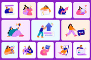 70 Social Media Flat Stickers, a Person Illustration by Creative Stall (Thumbnail 8 of 11)
