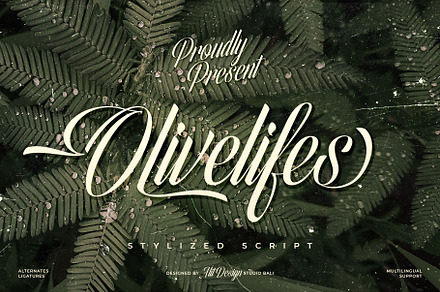 Olivelifes Script Font, a Script Font by alit design