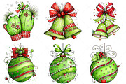 Green Christmas Clipart Png, an Illustration by Craft Nest (Thumbnail 6 of 11)