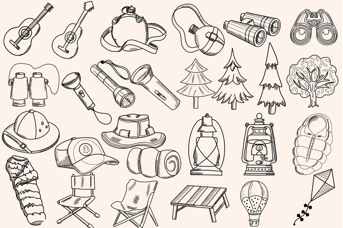 Camping Digital Stamps, a Graphic by Favorites_Art (Photo 12 of 16)