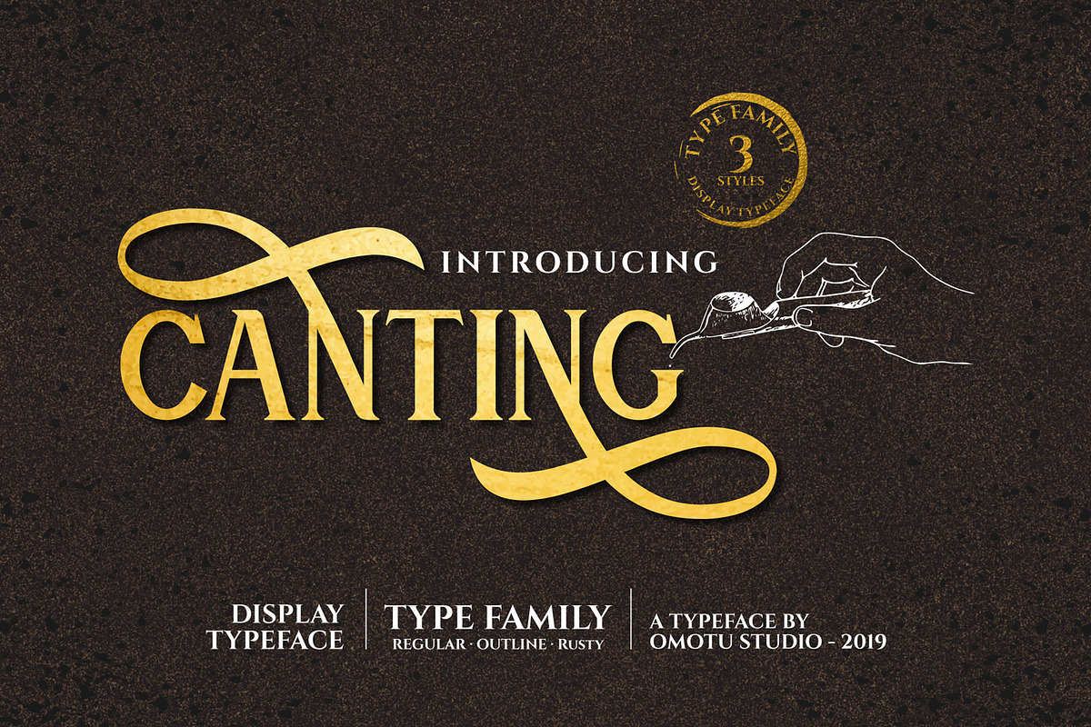 Canting, a Font by Omotu Studio (Photo 1 of 13)