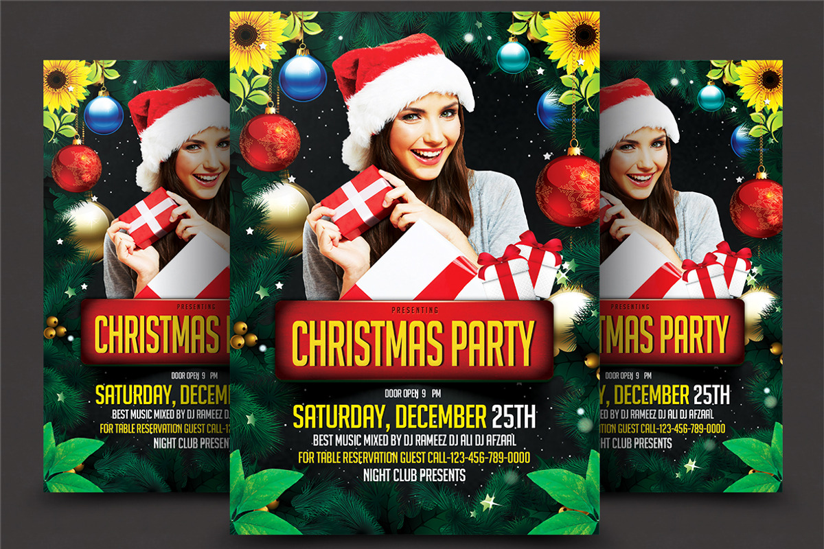 50-Christmas Flyers Bundle, a Flyer Template by AfzaalGraphics (Photo 9 of 49)