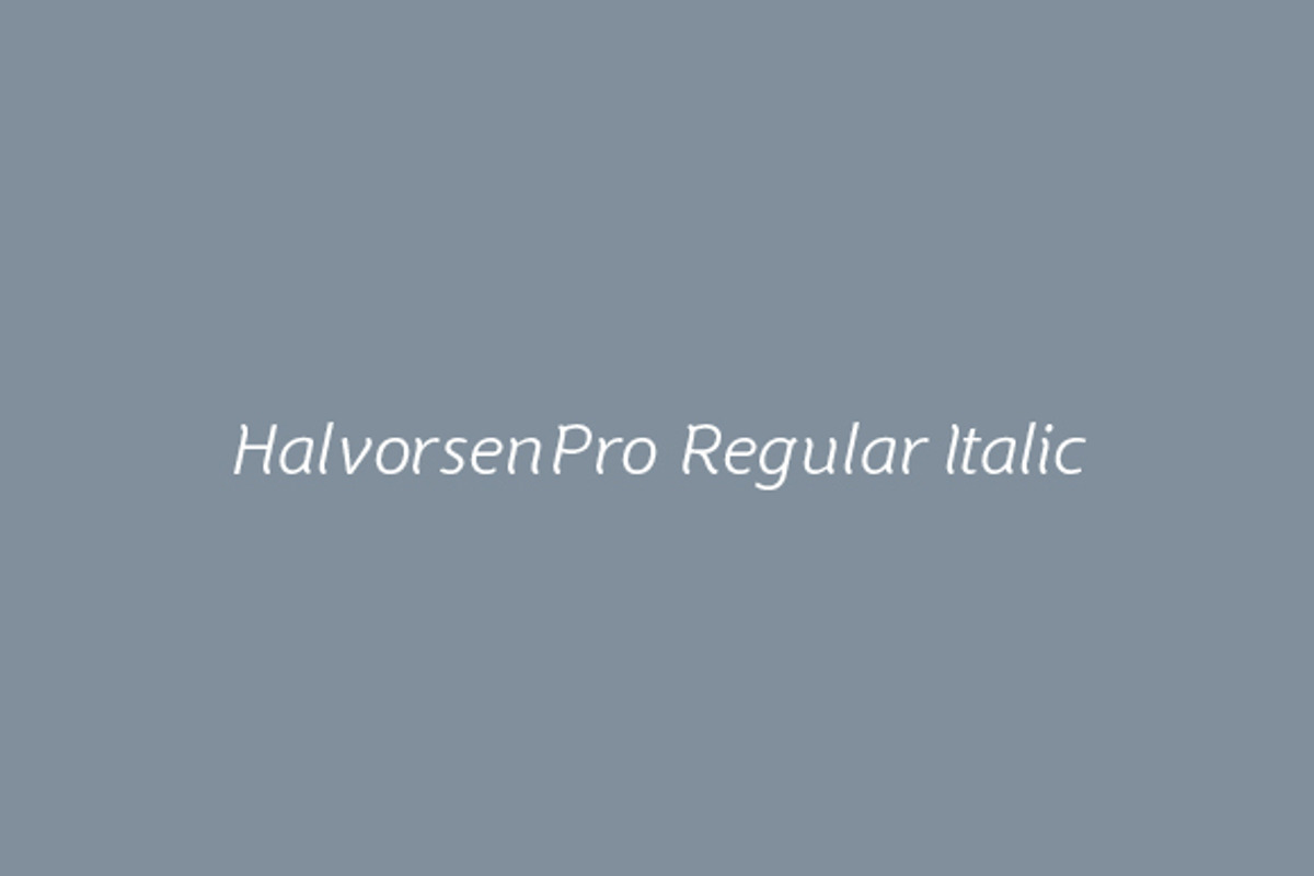 HalvorsenPro Regular Italic