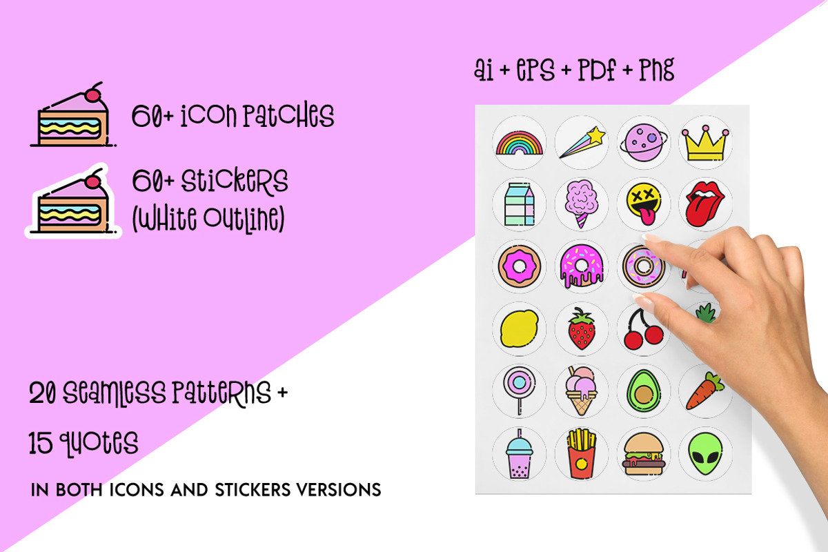 60 Trendy Icons + Stickers Artpack, an Outline Icon by Pulpixel Design (Photo 2 of 13)