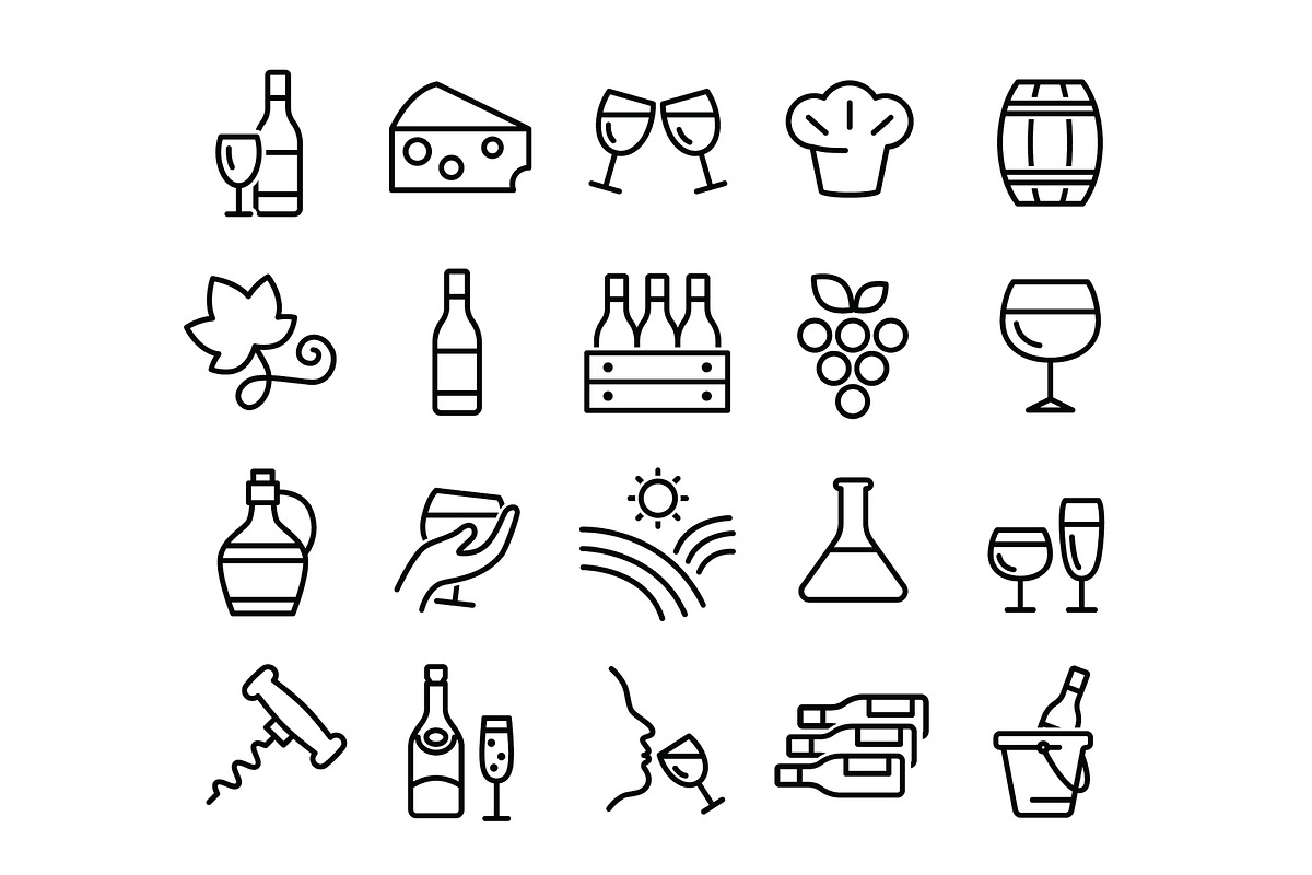 400+ outline FOOD ICONS, an Outline Icon by marusdesign (Photo 18 of 24)