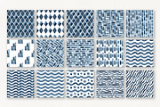 Indigo Watercolor Seamless Patterns, a Texture Illustration by YarovaArt (Thumbnail 5 of 18)