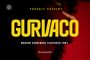 Gurvaco - Modern Condensed Font, a Sans Serif Font by RagamKata (Thumbnail 1 of 10)