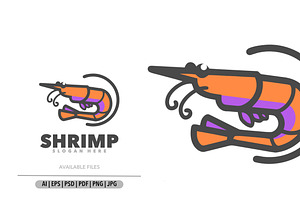 Shrimp funny graphic logo, a Design Template by Bayuktx