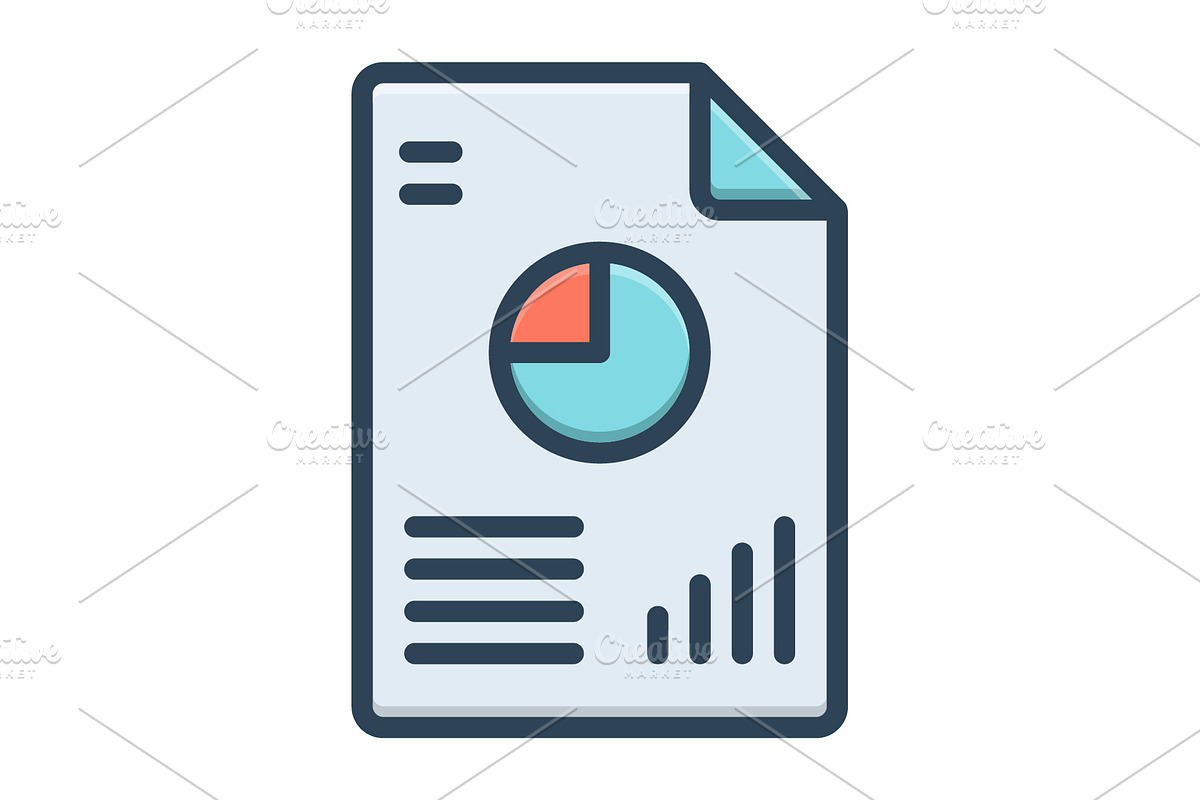 Report outgrowth color icon, a Duotone Icon by Creative priyanka