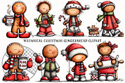 Whimsical Christmas Gingerbread Clip, an Illustration by OK Design (Thumbnail 3 of 6)