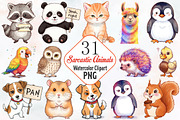 Sarcastic Animals Sublimation PNG, an Illustration by RobertsArt (Thumbnail 1 of 7)