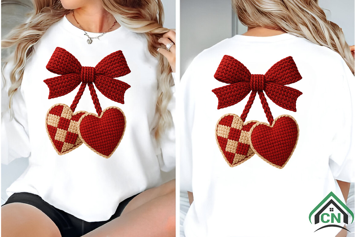 Faux Yarn Cherry Valentines PNG, an Illustration by Craft Nest (Photo 6 of 7)