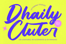 Dhaily Cluter - Bold Brush Font