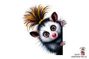 Cute Opossum PNG Clipart Bundle, a Graphic by Clipart Bloom (Thumbnail 10 of 11)