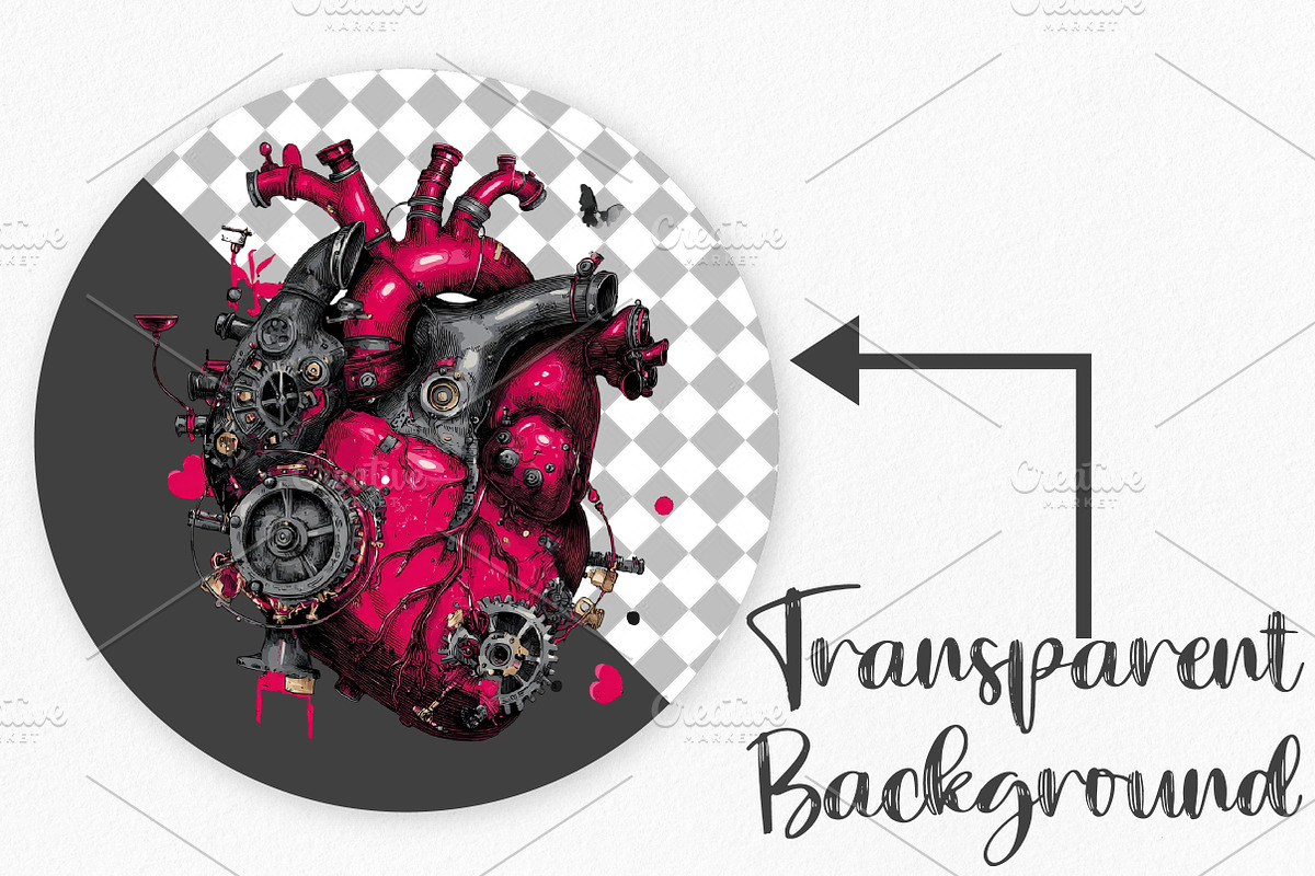 Steampunk Valentine's Clipart Bundle, an Illustration by Canvas Craft (Photo 2 of 6)
