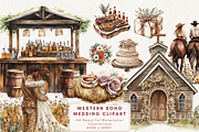 Western Boho Wedding Clipart, an Illustration by NadiaTheronArt (Thumbnail 1 of 5)