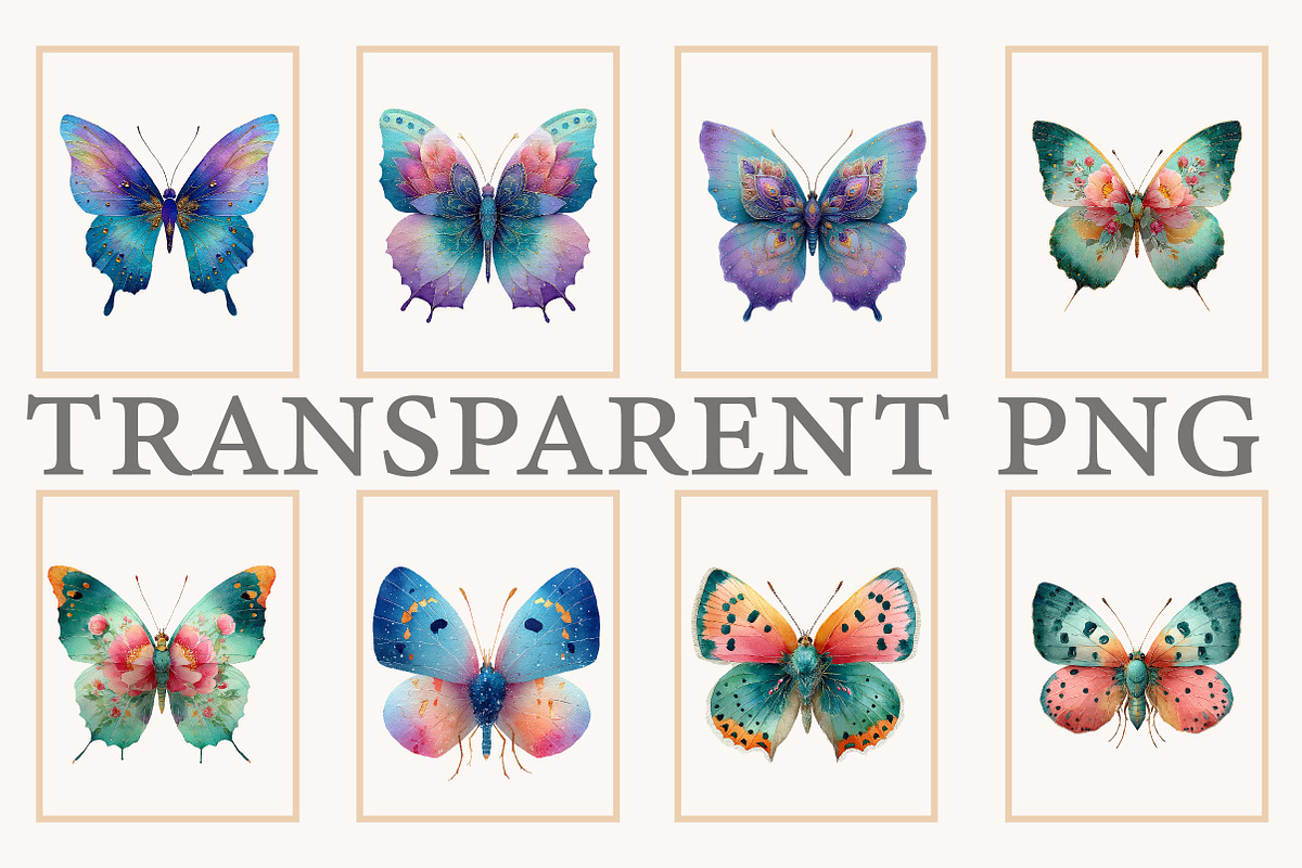 Pastel Butterfly PNG Sublimation, an Illustration by Designworld (Photo 6 of 10)