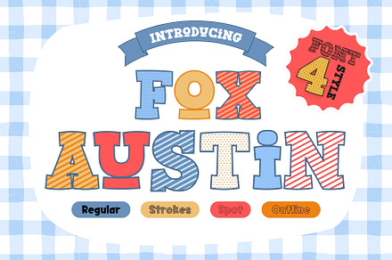 Fox Austin Fonts 4 Style, a Slab Serif Font by Fox7 By Rattana