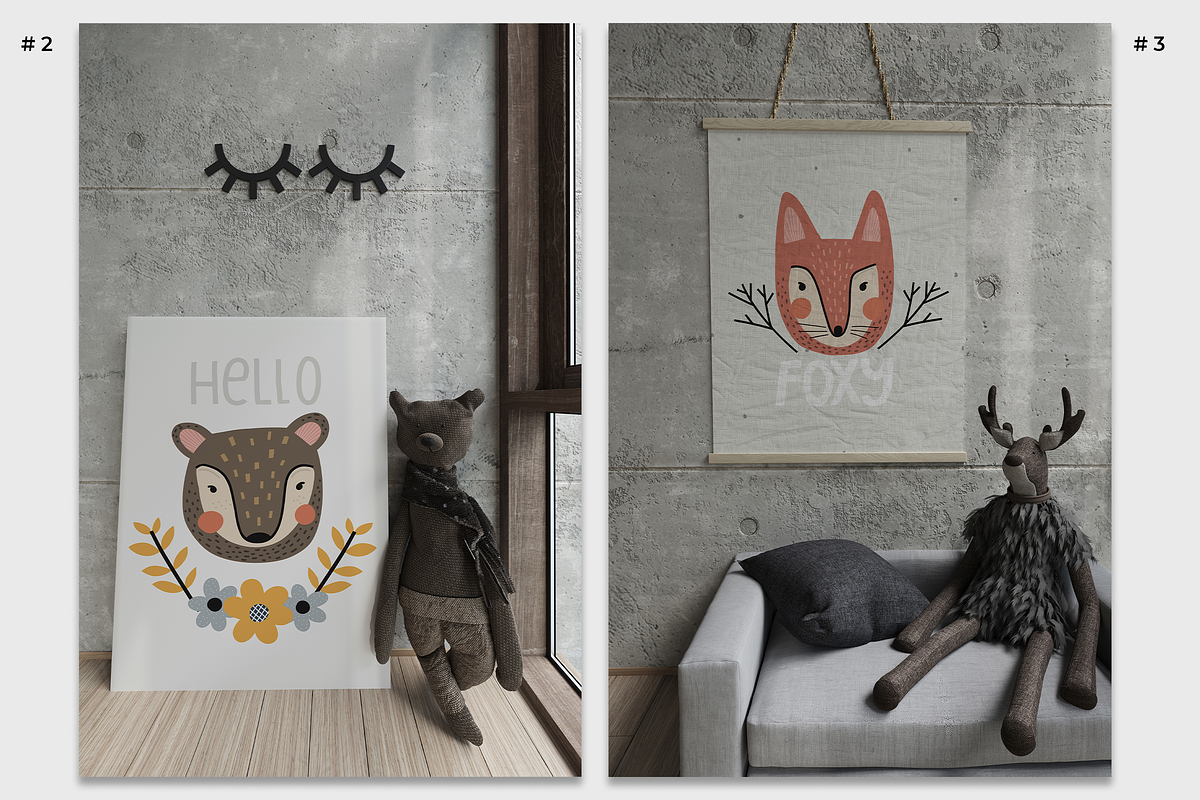 Modern Kid's Room | 10 Frame Mockups, a Print Template by Creative Studio HZ (Photo 3 of 7)