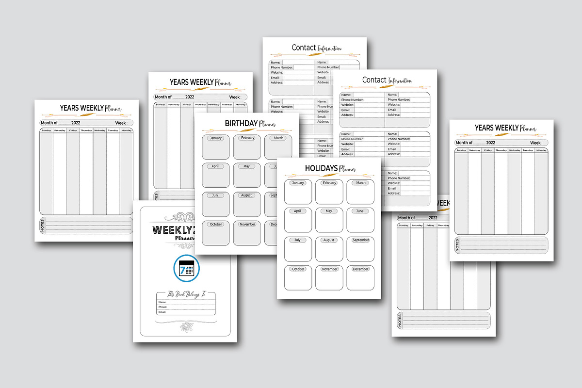 Weekly Planner 2024, a Stationery Template by design_hut (Photo 3 of 3)