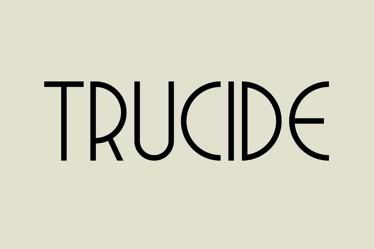 Trucide font family, a Sans Serif Font by vlad.berla (Photo 1 of 7)