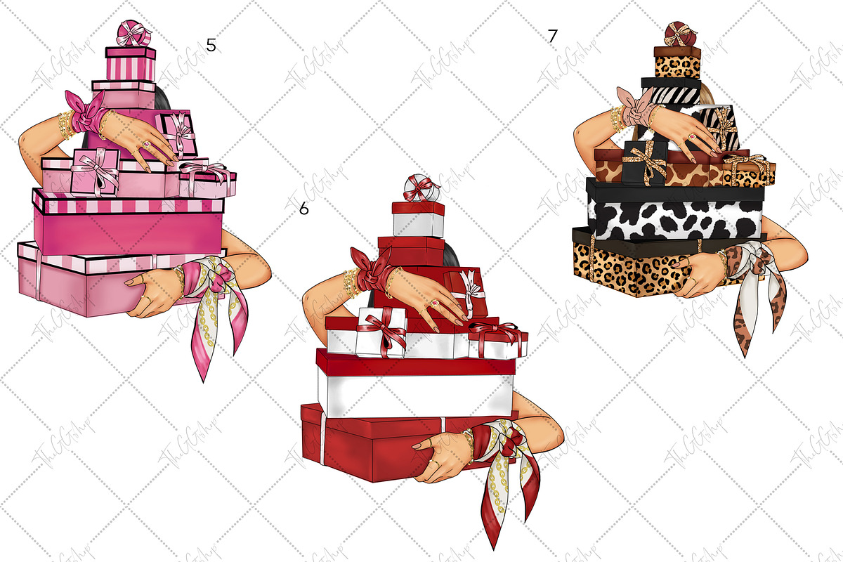 Fashion Planner Girls Clipart set, a Work Illustration by The GG Shop (Photo 3 of 8)