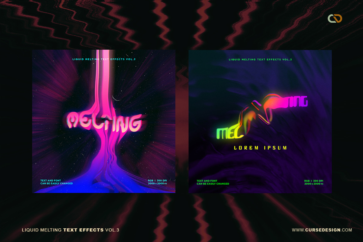 Liquid Melting Text Effects Vol.3, an Action Add-On by Cursedesign (Photo 6 of 9)