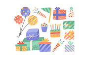Birthday gifts and decorations, a Decorative Illustration by Good Studio (Thumbnail 2 of 3)