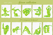 GREEN WITCH YOGA Line Art BUNDLE, a Graphic by ArtOLB (Thumbnail 11 of 13)