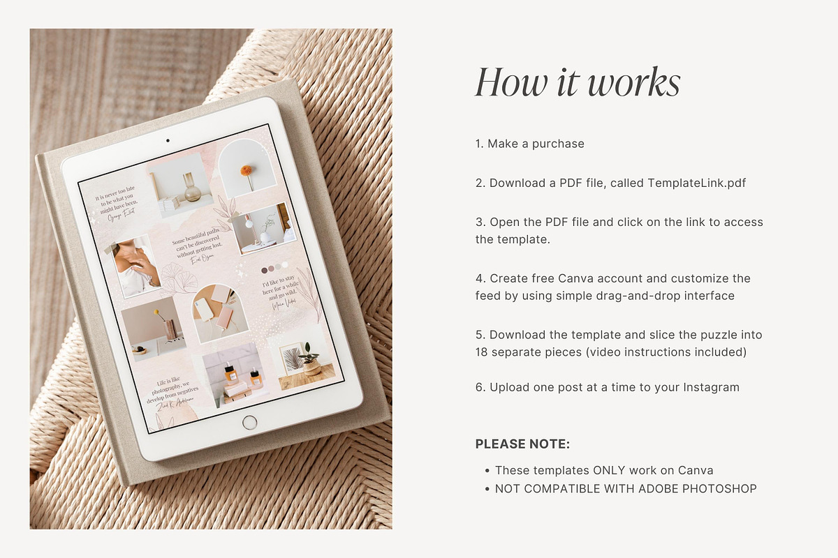 Canva Instagram Puzzle template, a Social Media Template by ...