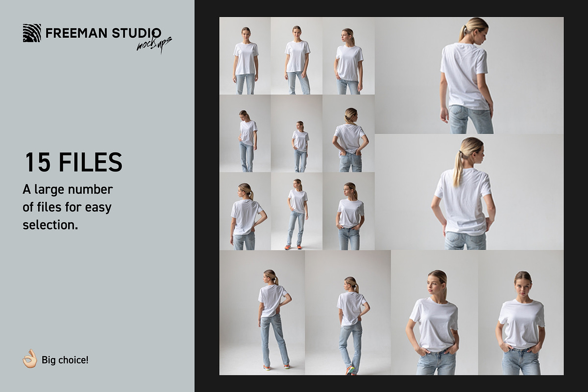 T-Shirt Mock-Up Set, a Shirt Mockup by Freeman Studio (Photo 2 of 14)